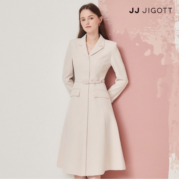 JJ지고트    플랩 포켓 플레어 원피스 GNAM0OPP2