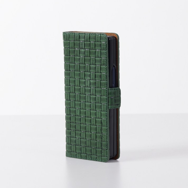 진렌체 갤럭시 Z폴드 비에토 베지터블 천연소가죽 메쉬 지갑 케이스