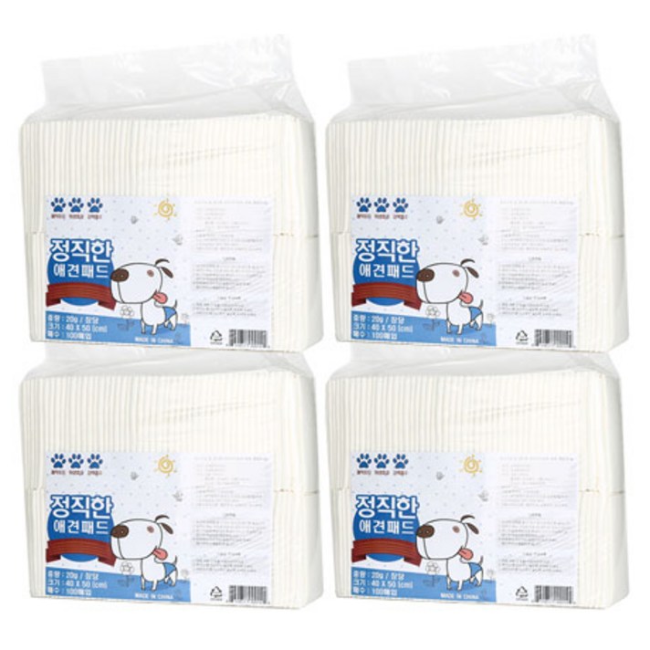 정직한패드 50 x 40cm 이코노믹 20g 소형 100매 x 4팩 정직한패드 50 x 40cm 이코노믹 20g 소형 100매 x 4팩