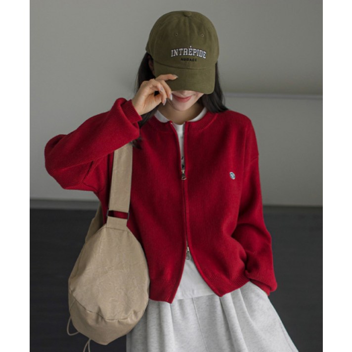FRENCHCHIC 코스에그 자수 투웨이 니트집업 가디건 12226973 373955