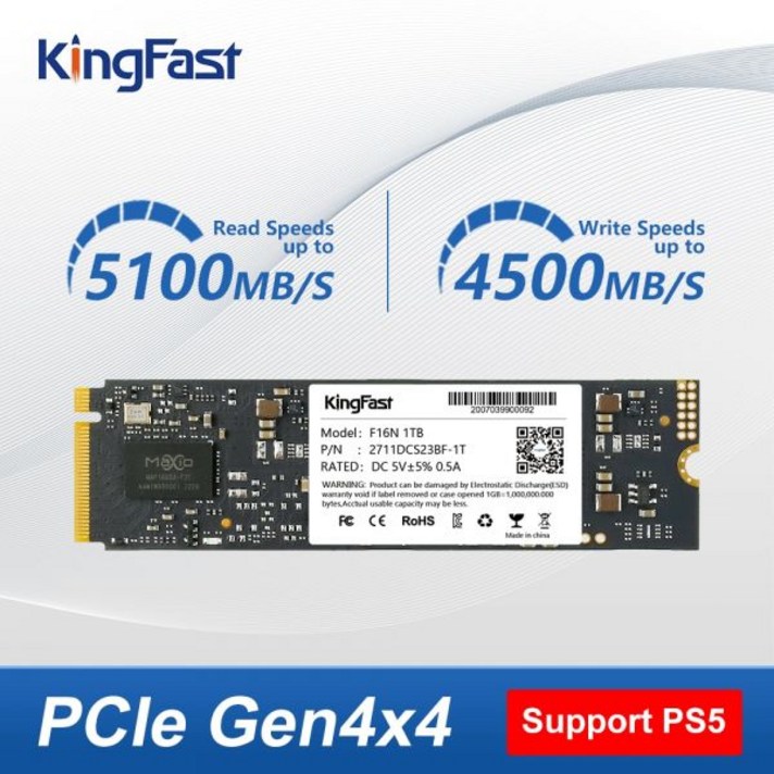 sshd ssd250gb ssd  KingFastSSD NVME M2 512GB 1TB 2TB PCIe 40x4 2280 NVMe SSD 내장 하드 드라이브 PS5 노트북 데스크탑