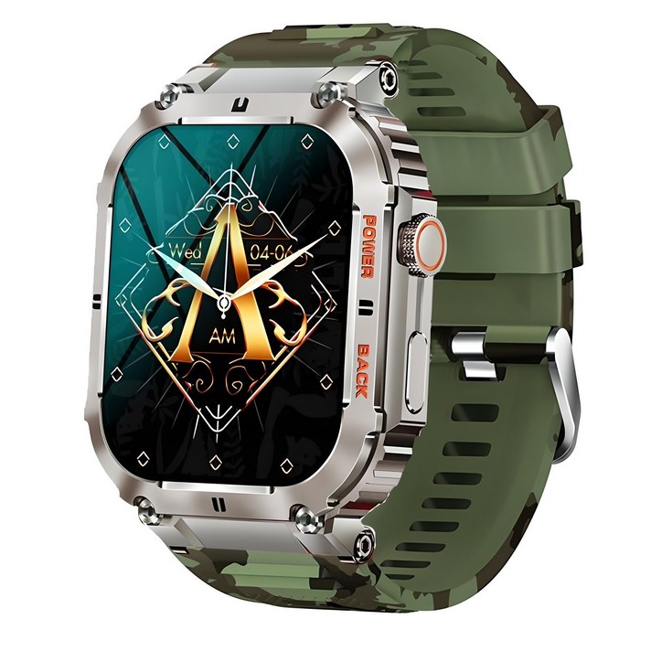 RichMagic K57PRO 1.96인치 아웃도어 방진 스마트워치 블루투스통화 음성비서 GPS IP68 방수 스포츠워치 49mm, 녹색, 49cm, GPS 블루투스 RichMagic K57PRO 1.96인치 아웃도어 방진 스마트워치 블루투스통화 음성비서 GPS IP68 방수 스포츠워치 49mm, 녹색, 49cm, GPS 블루투스