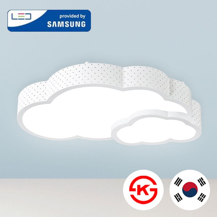 모든조명 LED 구름구름 50W 키즈방등, 화이트, 화이트 모든조명 LED 구름구름 50W 키즈방등, 화이트, 화이트