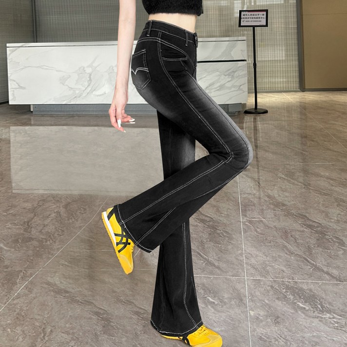 대박난박양 라인 절개선 부츠컷 스판 청바지
