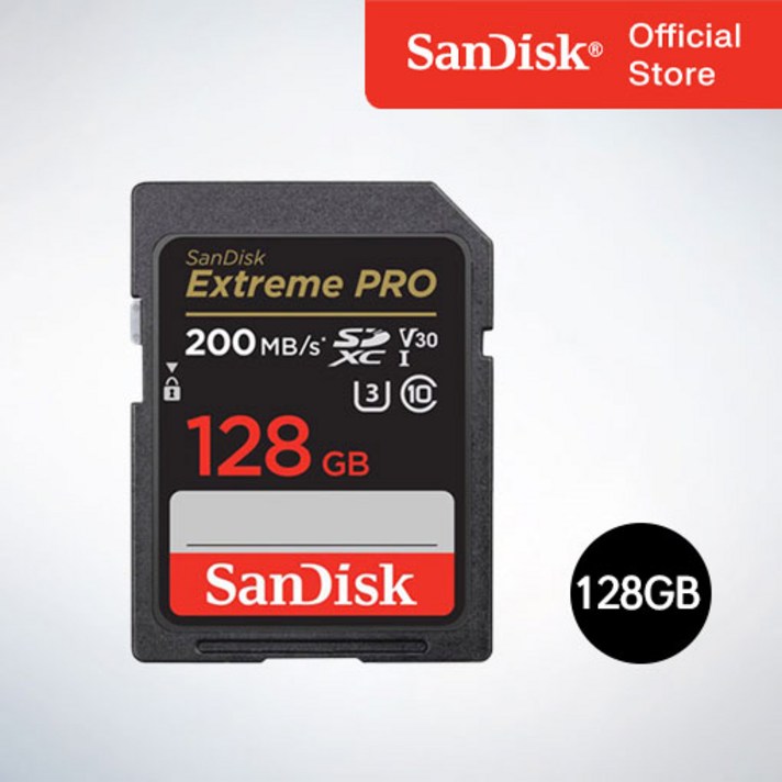 샌디스크 SD메모리카드 SDXC Extreme Pro 익스트림 프로 UHS-I SDXXD 128GB