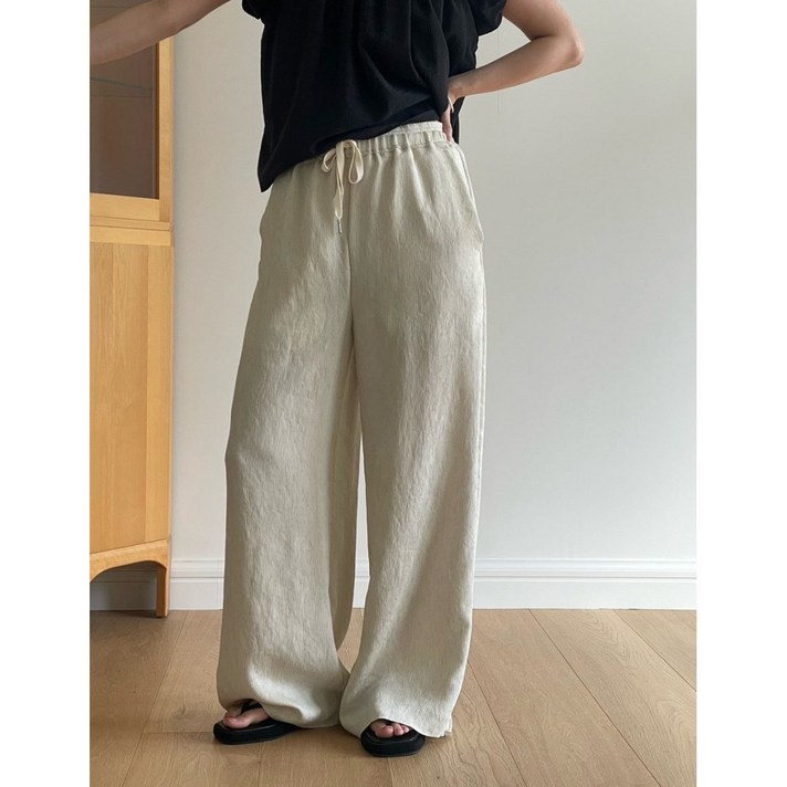 에이미그레이스 플리츠 밴딩 팬츠