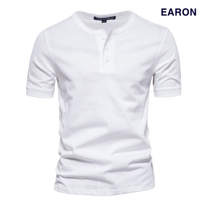 EARON 3버튼 프리미엄 코튼 베이직 반팔 티셔츠 EARON 3버튼 프리미엄 코튼 베이직 반팔 티셔츠