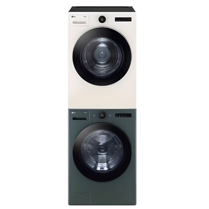 10 환급가전 LG전자 트롬 드럼세탁기  건조기  스태킹키트 FX24GNGENE 24kg  20kg 세트 방문설치
