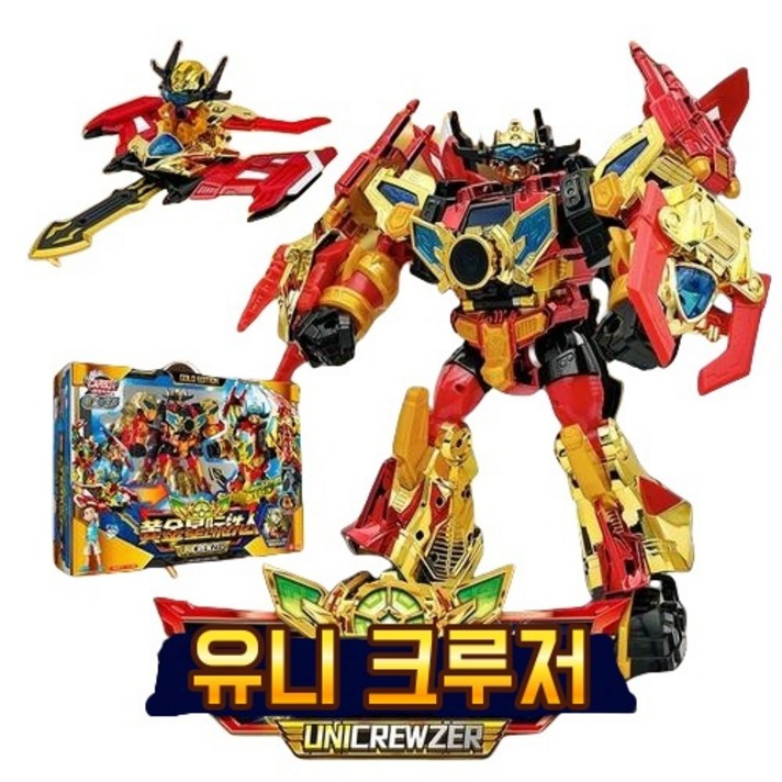 헬로카봇 유니크루저 로켓 카봇크루 포함 3단변신 LED불빛조명 황금특공대 생일선물
