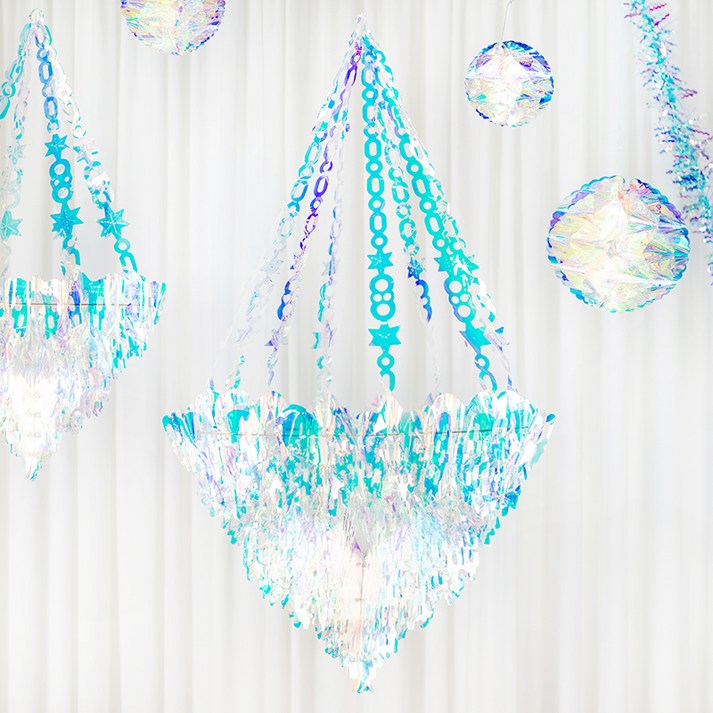 파티팡 샹들리에 다이아 홀로그램 행잉데코