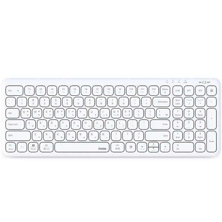 아이노트 멀티 페어링 충전식 블루투스 무선 일반형 키보드