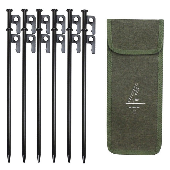 하이퍼플래닛 캠핑 단조팩 30cm x 12p  콤팩트 하드 파우치 세트