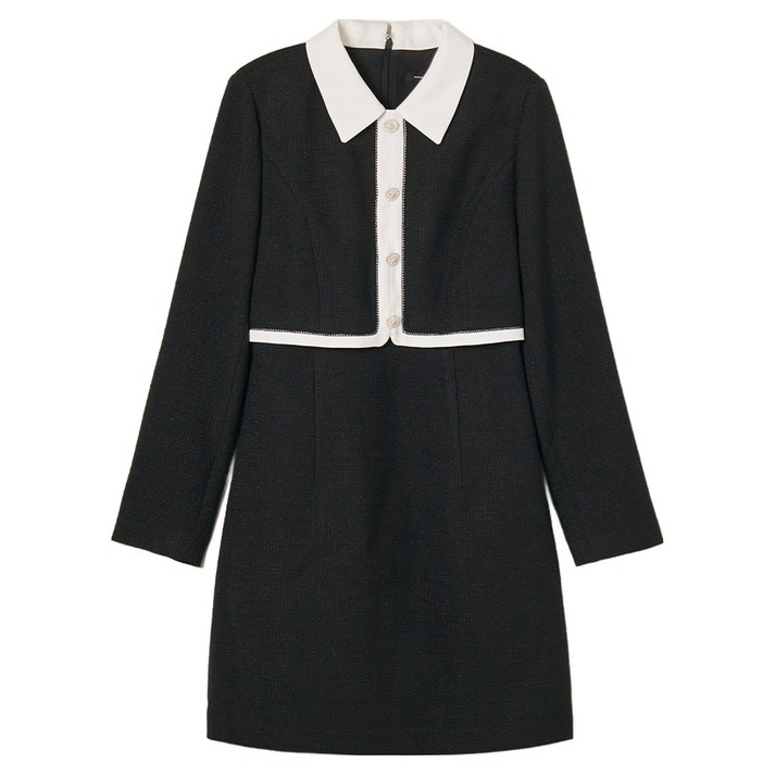 로엠 카라 트위드 2in1 미니원피스