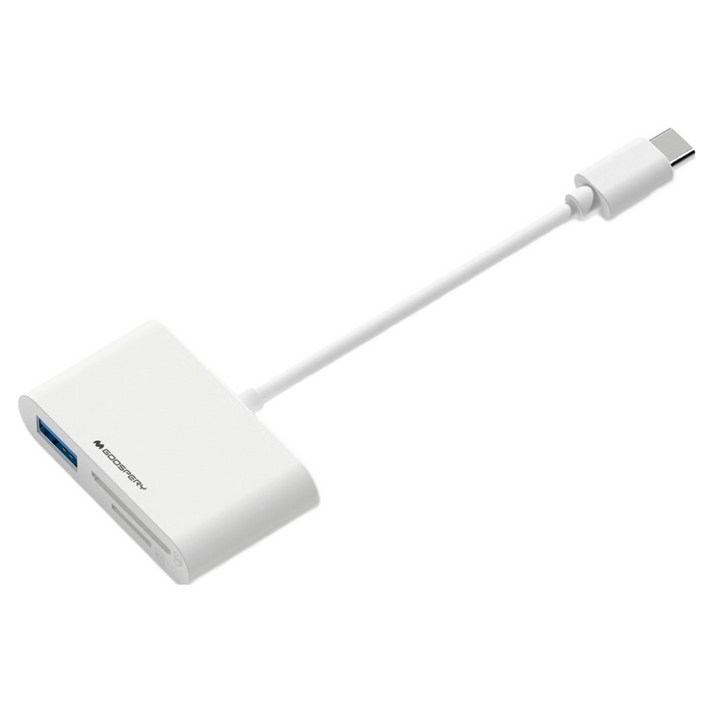구스페리 C타입 3in1 USB MSD SD 카드리더기, 화이트, 1개, 단일상품