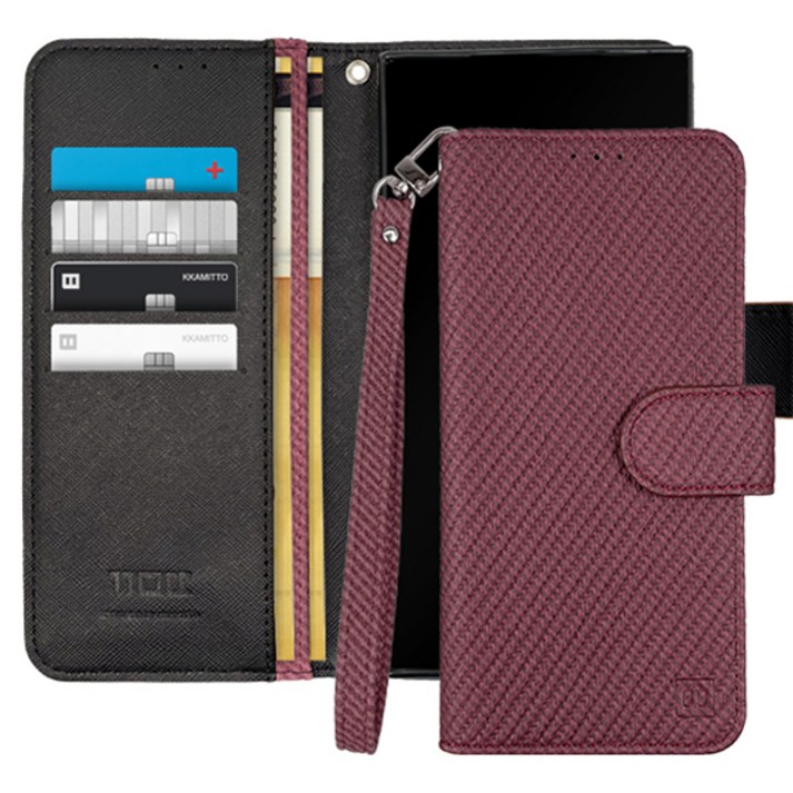 까미또 피코 그레인 스트랩 다이어리 휴대폰 케이스