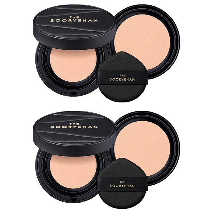 수려한 더 블랙 텐션 핏 메쉬쿠션 본품13g  리필13g