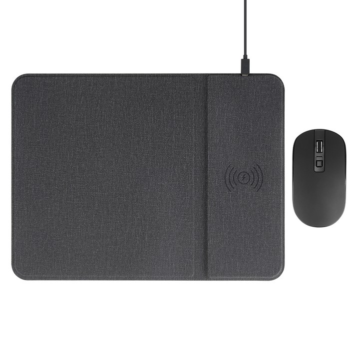 코시 무선 충전 패드 마우스 세트, MPM4007WL, 블랙 코시 무선 충전 패드 마우스 세트, MPM4007WL, 블랙
