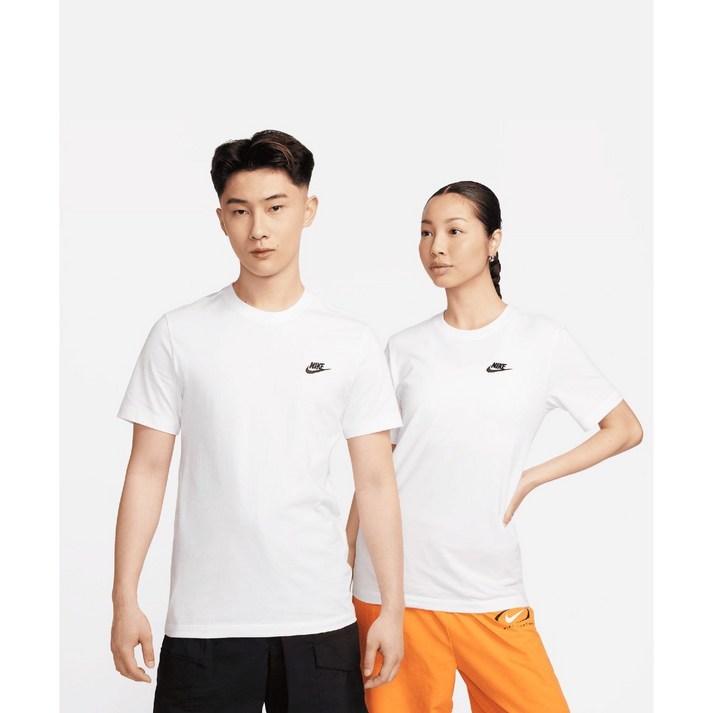 나이키 스포츠웨어 클럽 티셔츠 M  화이트블랙