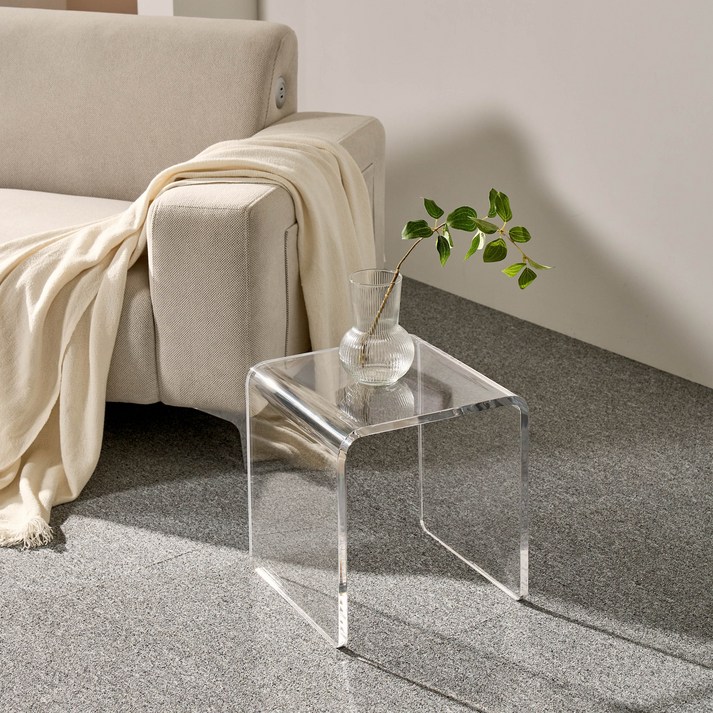 아크홀릭 감성 인테리어 투명 아크릴 사이드 마르코 테이블 맞춤제작  소파 협탁 거실 테이블