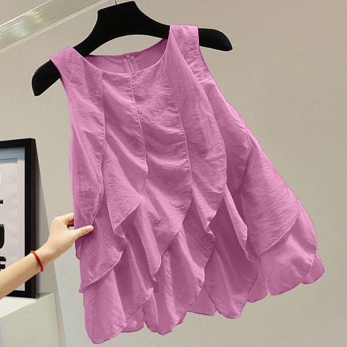 패션라인 BL10310_보티나시티/러플나시/셔링디테일/여성슬리브리스/여름룩