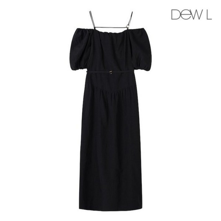 듀엘 듀엘 린넨 블렌드 오프숄더 원피스 BKD242MSE045 378557