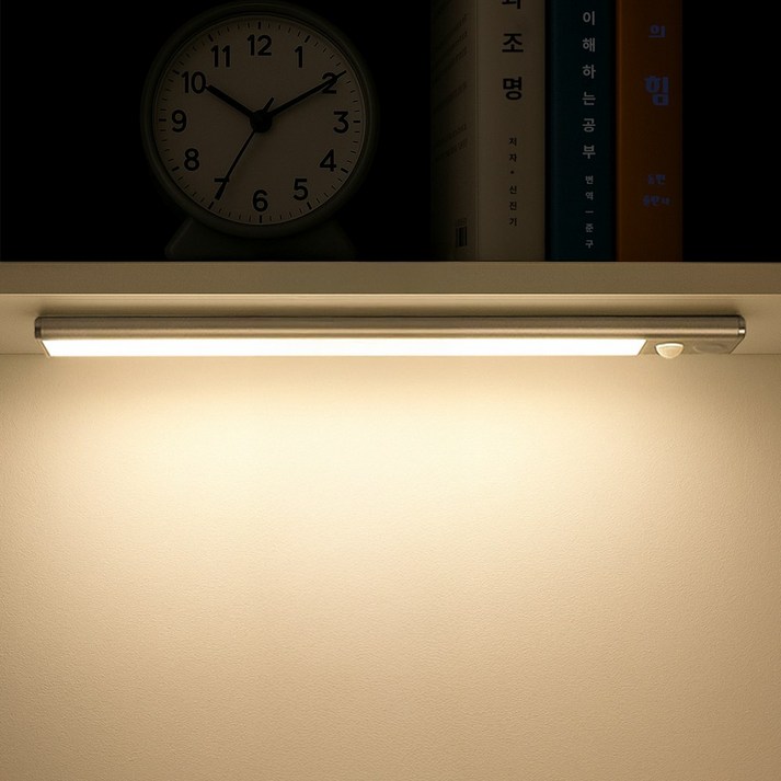 파카이라이트 슬림 엣지 알루미늄합금 터치식 무타공 LED 센서등 60cm, 실버, 1개