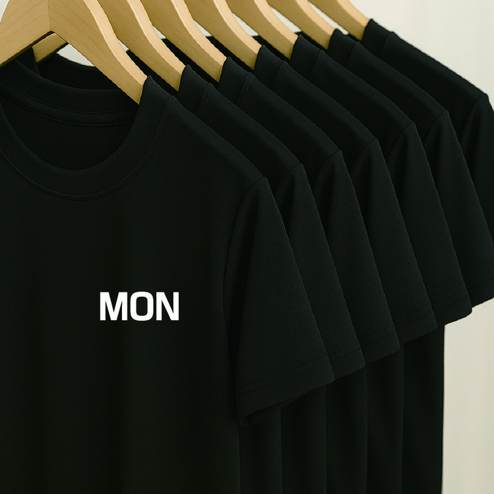 오늘뭐입지 주5일제 20수 사계절 반팔티셔츠 이너추천 M to F 반팔 5벌셋트