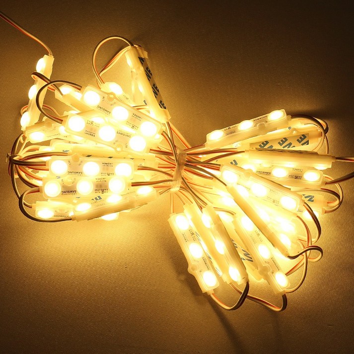 LED 3구 모듈 DC 12V 간판 제작 조명 방수 IP68 50개, 50개