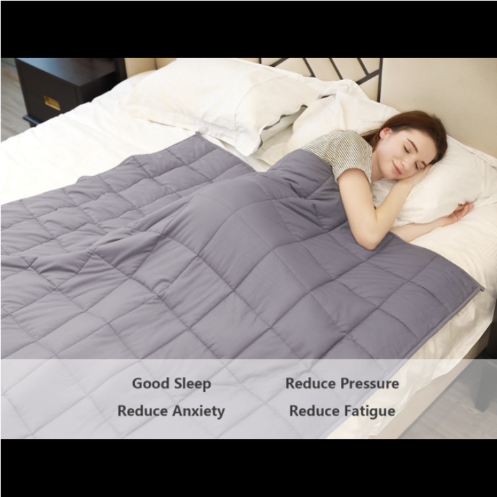 gqrui 가중 담요 성인 감압 수면 보조 압력 수면 불안 감소 Gravity blanket weighted blanket 중력이불