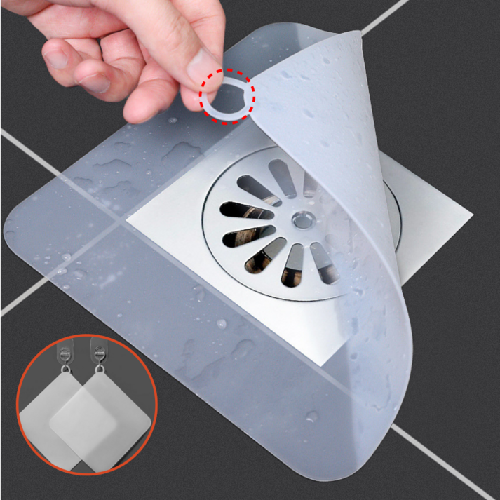 코지톡 두꺼운 실리콘 화장실 배수구 덮개 냄새차단 커버 대형 2p