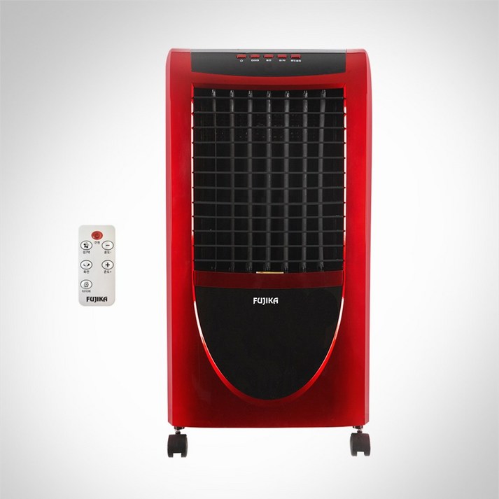 공기청정 저소음 절전형 터보 전기 온풍기 히터, 프리미엄 레드