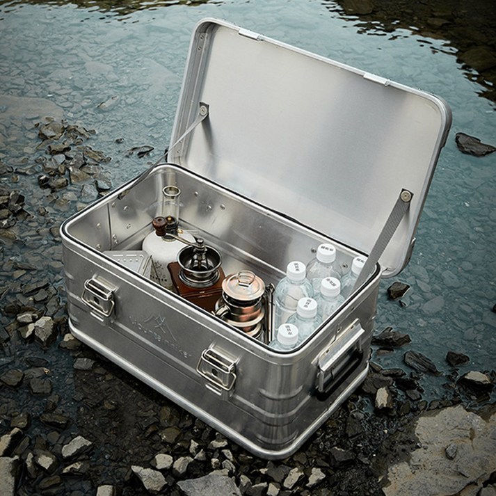 마운틴하이커 알루미늄 박스 레저 야외 캠핑 아웃도어 수납 카고박스, 실버SZK146, 1개