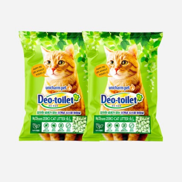 유니참데오토일렛 비응고형 감자 없는 Zero 고양이 모래
