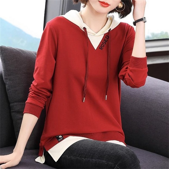 besteffie 후드티 중년여성 40대여성티셔츠 여자긴팔티 티셔츠 중년여성의류 E88 besteffie 후드티 중년여성 40대여성티셔츠 여자긴팔티 티셔츠 중년여성의류 E88