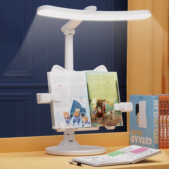 Shipshape LED 학생 학습등 탁상 조명 스탠드  독서 고정 브래킷 차단 블루라이트 보호 포함 밝기 조절 가능 학생 책상 조명