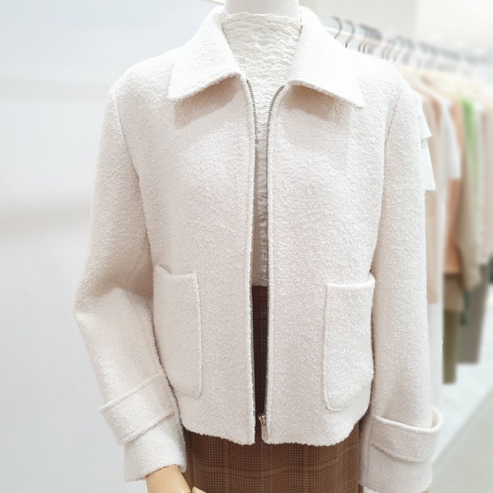 잇미샤 올 블렌드 스탠카라 집업 알파카 자켓 ITOAWJK710