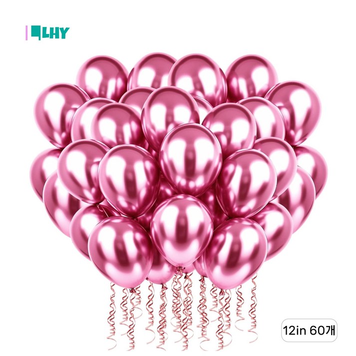 LYRHIX,풍선,파티풍선,메탈풍선,메탈 풍선,파티 풍선,파티 풍선 세트,이벤트 풍선, 60개, 레드