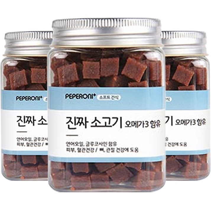 페페로니 진짜 소고기 트릿, 소고기, 180g, 3개