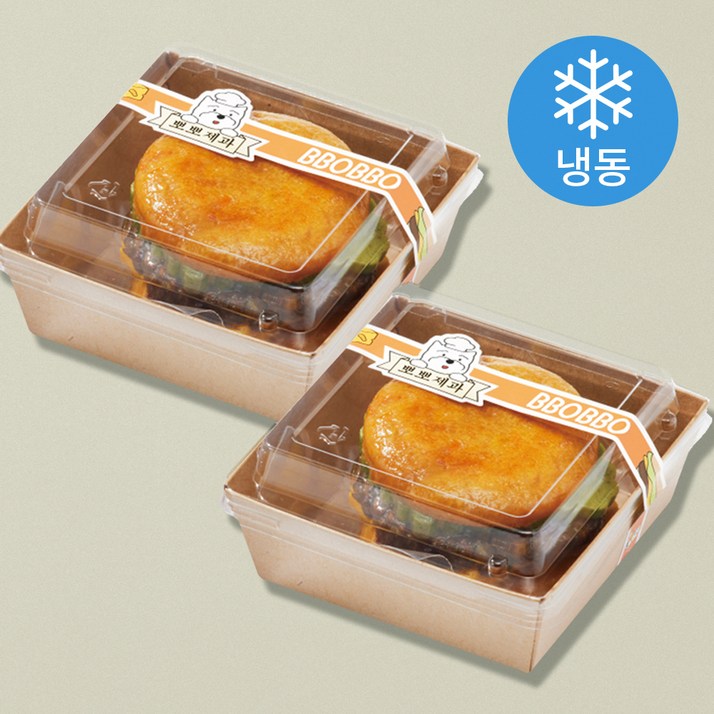 뽀뽀제과 강아지 소고기 치즈버거 냉동