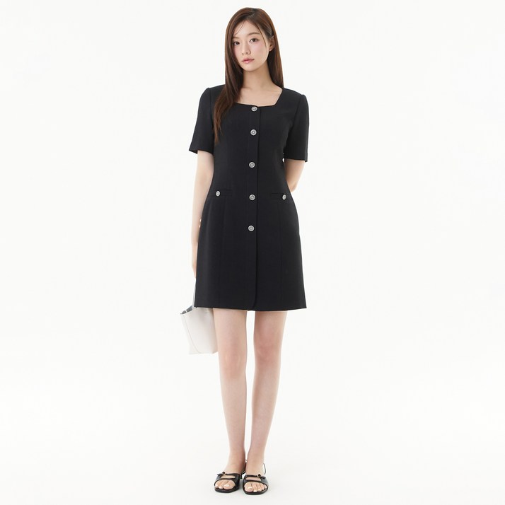 플라스틱아일랜드 트위드 미니 원피스 PR2WO064