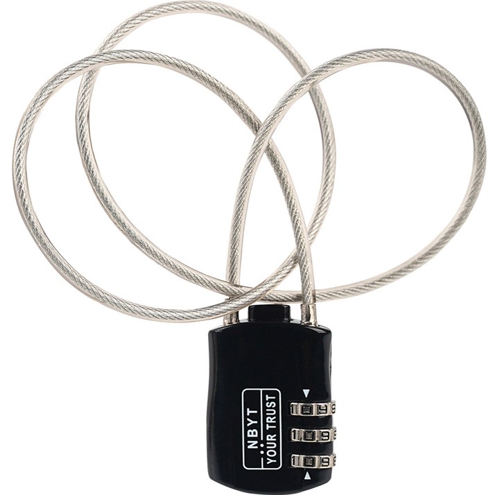 위드 와이어 로프 맹꽁이 자물쇠 블랙 DB201_60 20230403