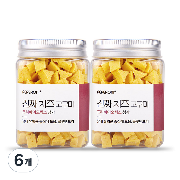 페페로니 애견용 져키 180g, 치즈  고구마 혼합맛, 180g, 6개