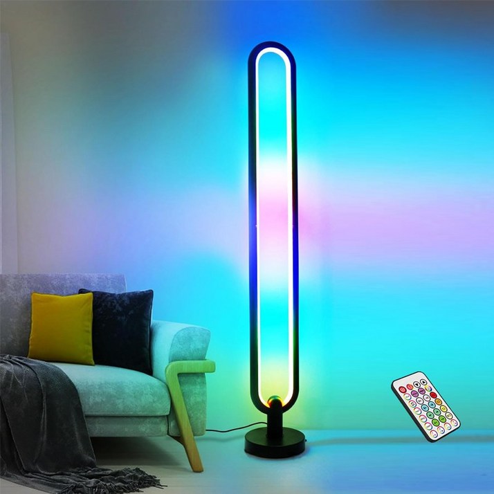 LED 플로어 장스탠드 조명 RGB 플로어 뮤직 반응 장스탠드 조명