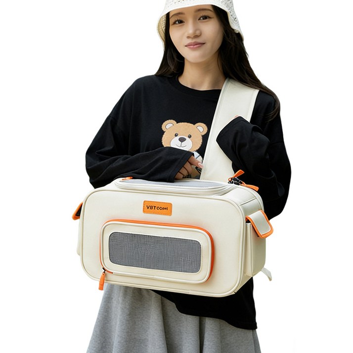 Shipshape 강아지 슬링백 고양이 이동가방 프론트백 슬링백 반려동물 이동가방 크로스끈