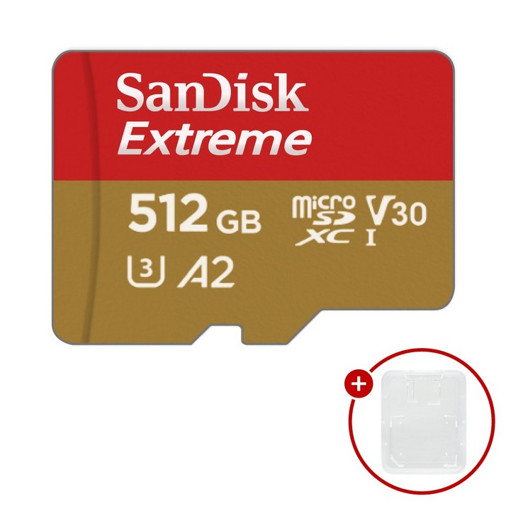 샌디스크 마이크로SD카드 Extreme 익스트림 SDSQXA  SD카드 케이스