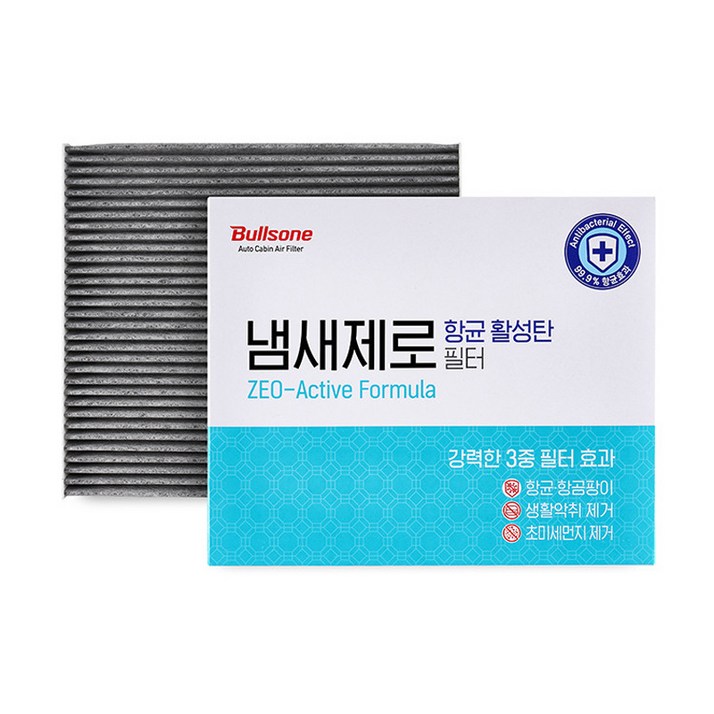 불스원 냄새제로 항균 활성탄 차량용 에어컨필터, 01번, 01, 1개