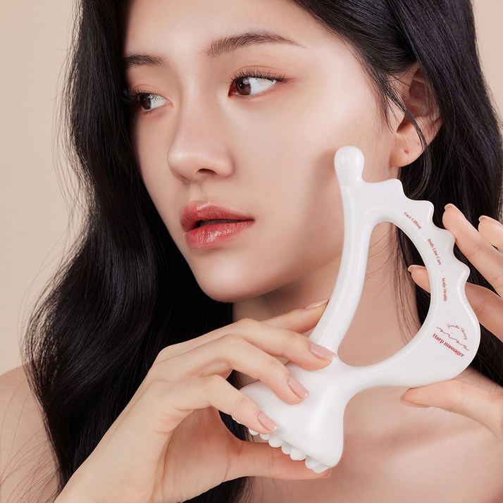 [공식몰]비바 하프 여신괄사 마사지기 승모근 어깨 가슴 세라믹괄사, 1개, 흰색