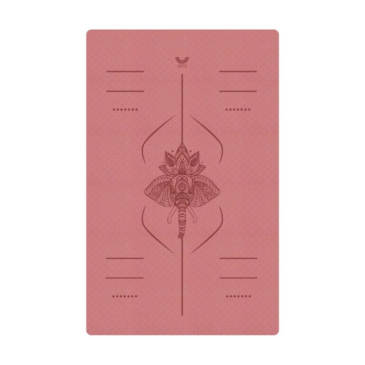 데비 TPE 와이드 센터라인 요가매트, 다크오키드 1개, 1개