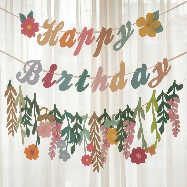 그리넬 양면 꽃잎 가랜드 2종 세트