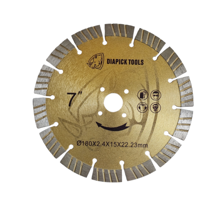 7인치 다이아몬드 마른날 석재용 콘크리트용 화강석 대리석 벽돌 커팅, 1개